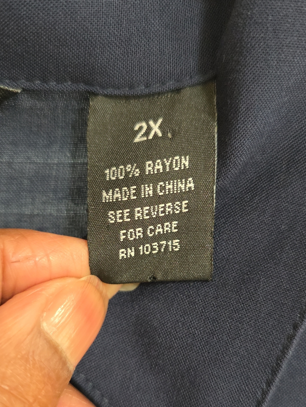 Zac & Rachel Navy Button-Front Drawstring Tunic - Picture 3 of 7